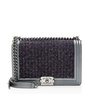 Chanel Tweed New Medium Boy Bag